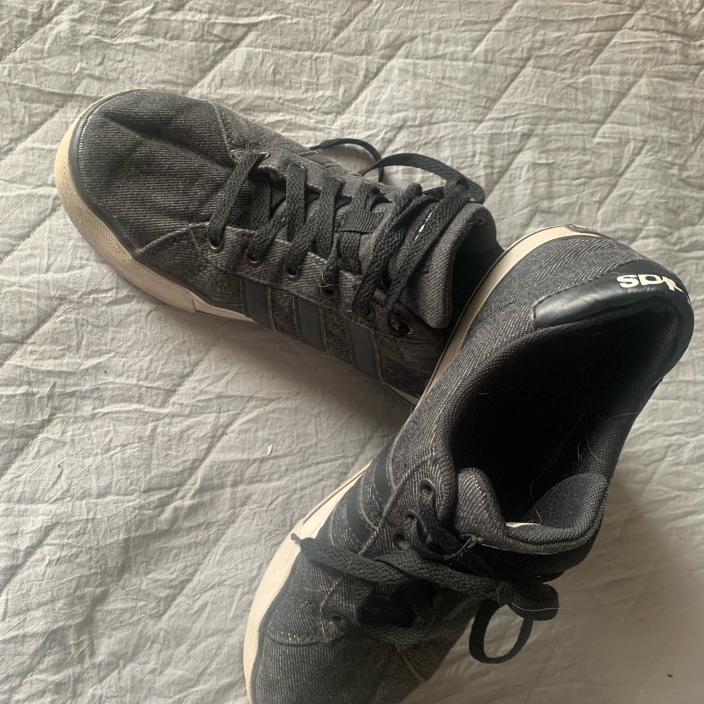 Adidas Charcoal and White Casual Sneakers